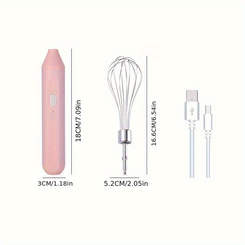 Hand-held Electric Whisk Household Baking Cake Egg White Whisk Small Straight Handle Whisk Wireless Whisk