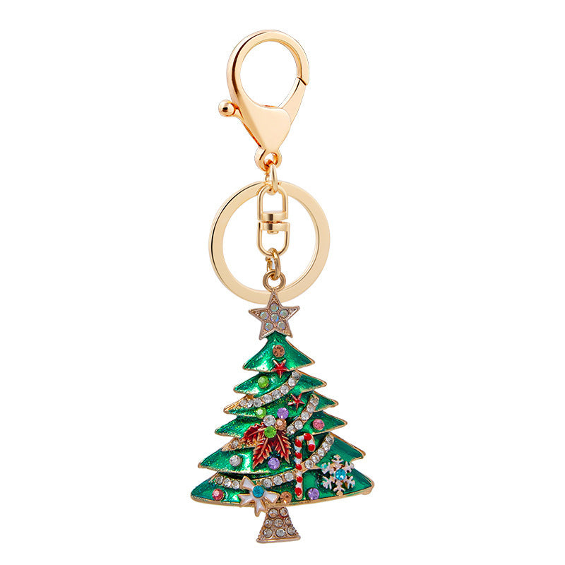 European And American New Diamond Drop Oil Christmas Tree Key