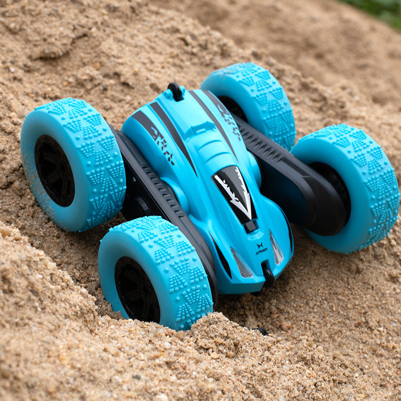 Children's double-sided stunt dump remote control car toy