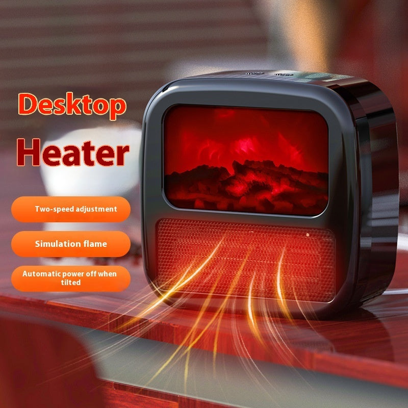 Household Electric Heater Warmer Portable 3D Anti-real Flame Electric Heater Warm Air Fan Room Winter Stove Radiator