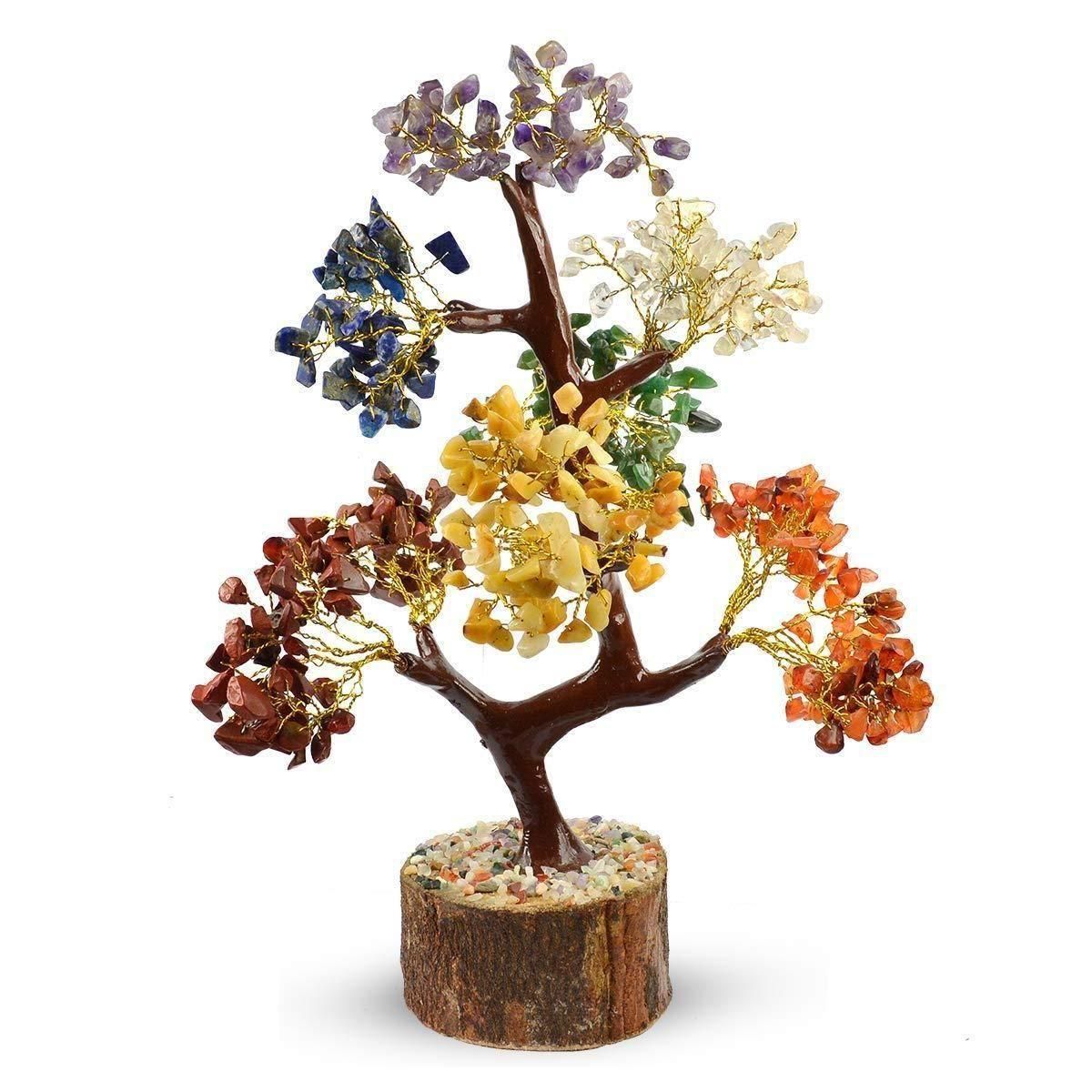 7 Chakra Natural Gemstone Crystal Tree