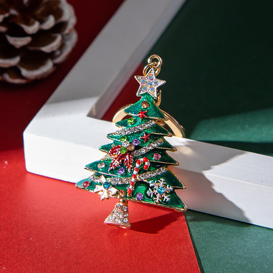 European And American New Diamond Drop Oil Christmas Tree Key