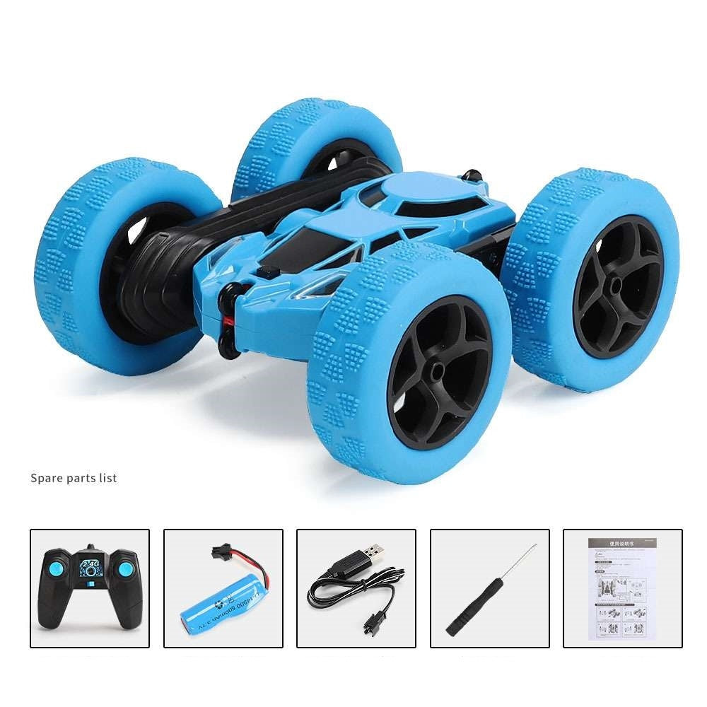 Children's double-sided stunt dump remote control car toy