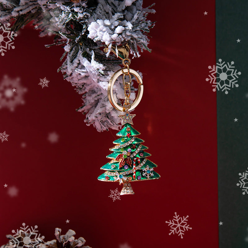 European And American New Diamond Drop Oil Christmas Tree Key