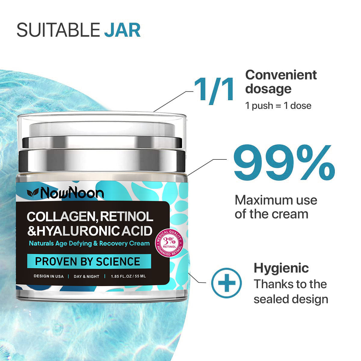 Nownoon Collagen Retinol Hyaluronic Acid Cream